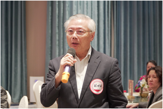 日本海南總商會(huì)會(huì)長(zhǎng)、?？诶踔畼淙毡玖侠聿蛷d董事長(zhǎng)符明潮。符敦孝攝